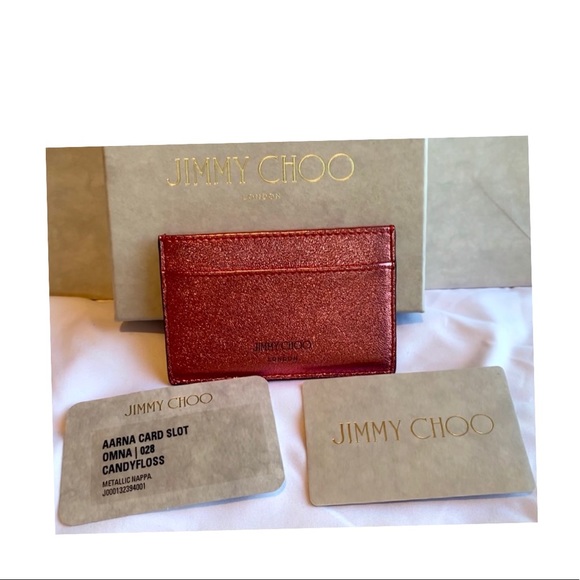 JIMMY CHOO Aarna Candyfloss Leather Card Holder - Picture 3 of 7